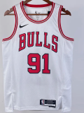 22-23 BULLS RODMAN #91 White Top Quality Hot Pressing NBA Jersey