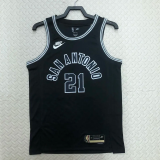 22-23 SA Spurs DUNCAN #21 Black Top Quality Hot Pressing NBA Jersey (Retro Logo)