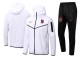 22-23 France White Hoodie Jacket Tracksuit#F395