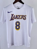 2023 LAKERS BRYANT #8 White Quick drying T-shirt