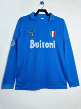 1987-1988 Napoli Home Long sleeves Retro Soccer Jersey