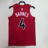 22-23 Raptors BARNES #4 Red Top Quality Hot Pressing NBA Jersey