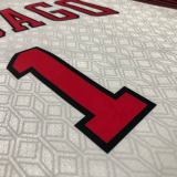 22-23 Bulls ROSE #1 White City Edition Top Quality Hot Pressing NBA Jersey