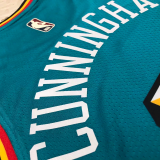 22-23 Pistons CUNNINGHAM #2 Light blue Top Quality Hot Pressing NBA Jersey (Retro Logo)