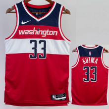 22-23 Wizards KUZMA #33 Red Top Quality Hot Pressing NBA Jersey