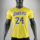 2023 LAKERS BRYANT #24 Yellow Quick drying T-shirt