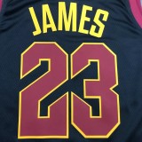 CLEVELAND JAMES # 23 Black Top Quality Hot Pressing NBA Jersey