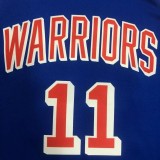 WARRIORS THOMPSON #11 Blue 75th Anniversary Retro NBA Jersey