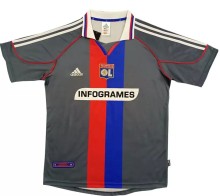 2000-2001 Lyon Away Gray Retro Soccer Jersey