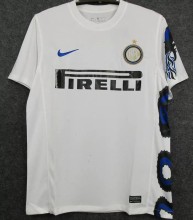 2010-2011 INT Away White Retro Soccer Jersey