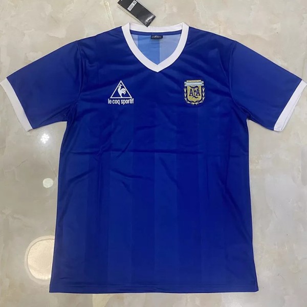 1986 Argentina Away Retro Soccer Jersey