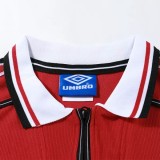 1998-1999 Man Utd Home Long Sleeve Retro Soccer Jersey