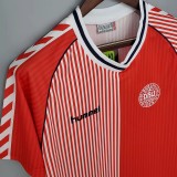 1986 Denmark Home Retro Soccer Jersey