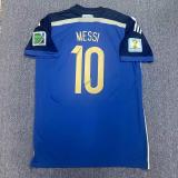 2014 Argentina Away Retro Soccer Jersey