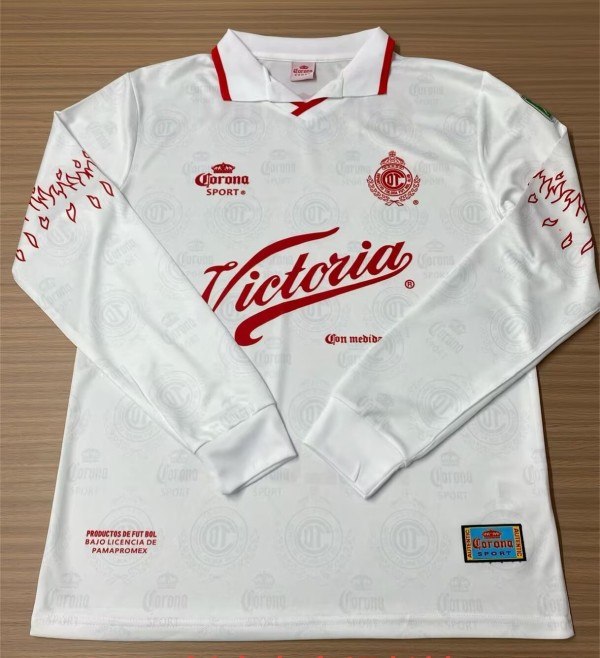 1996-1997 Toluca Away Long Sleeve Retro Soccer Jersey
