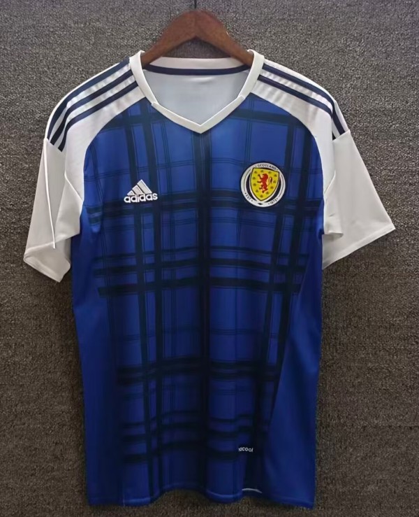 2016 Scotland Blue Retro Soccer Jersey