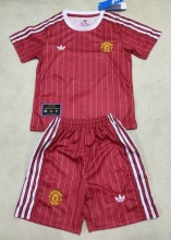25-26 Man Utd Red Special Edition Kids Soccer Jersey