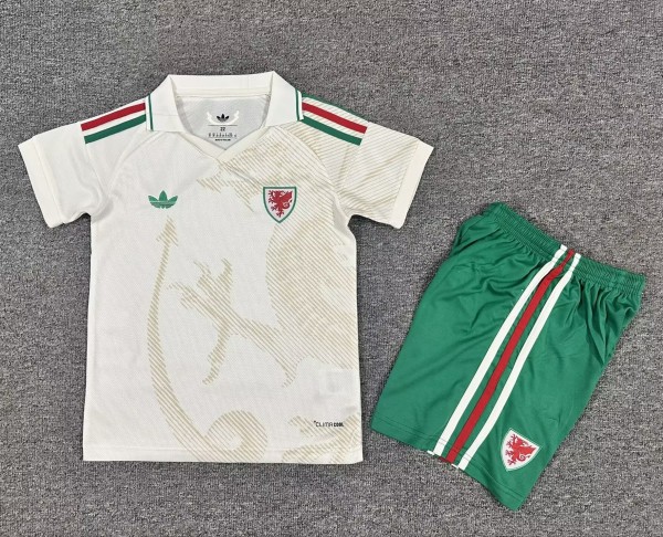 2026 Wales Away Kids Soccer Jersey
