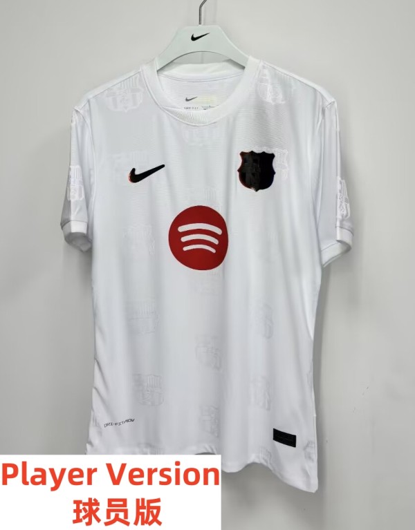 26-27 BAR White Special Edition Player Version Soccer Jersey