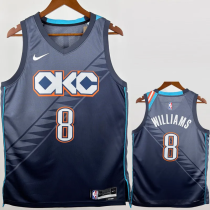 25-26 OKC Thunder WILLIAMS #8 Gray City Edition Top Quality Hot Pressing NBA Jersey