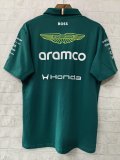 2026 F1 Aston New Pattern Short Sleeve Racing Suit（有领）