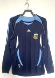 2006 Argentina Away Long sleeves Retro Soccer Jersey