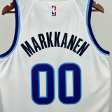 25-26 JAZZ MARKKANEN #00 White Top Quality Hot Pressing NBA Jersey