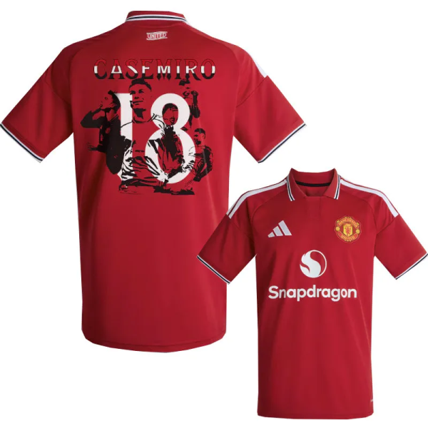 26-27 Man Utd Home Casemiro #18 Print Special Number Fans Soccer Jersey