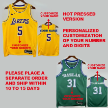 2024，2025 NBA Hot Pressing Version Jersey Personalized Customization(10-15 days for Shipment, Please Remarks the Name and Number)