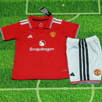 26-27 Man Utd Home Kids Soccer Jersey