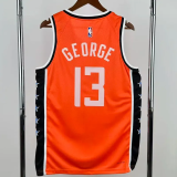 25-26 Clippers GEORGE #13 Orange City Edition Top Quality Hot Pressing NBA Jersey