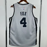 25-26 SA Spurs FOX #4 Grey Top Quality Hot Pressing NBA Jersey