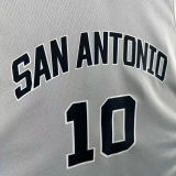 25-26 SA Spurs SOCHAN #10 Grey Top Quality Hot Pressing NBA Jersey