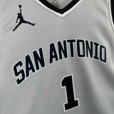 25-26 SA Spurs WEMBANYAMA #1 Grey Top Quality Hot Pressing NBA Jersey