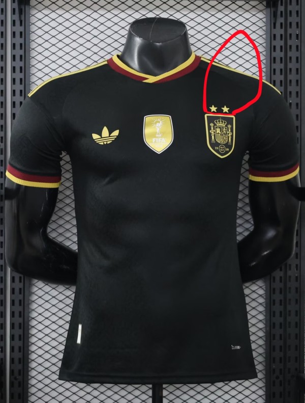 26-27 Spain Black Special Edition Player Version Soccer Jersey (With 2 Star)*两颗星