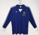 1980 France Home Retro Long Sleeves Soccer Jersey