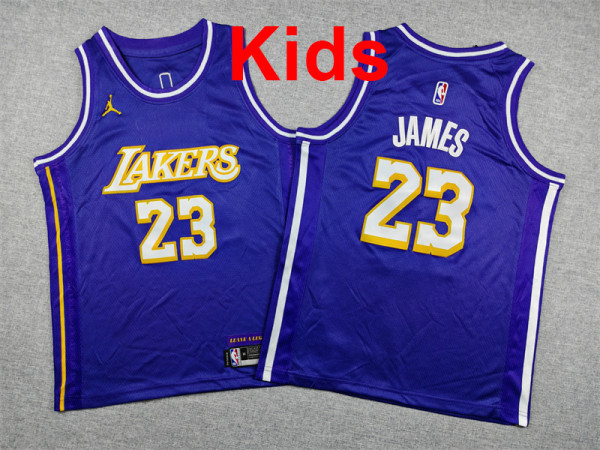 2026  L.A. Lakers Top Quality Hot Pressing Kids NBA Jersey