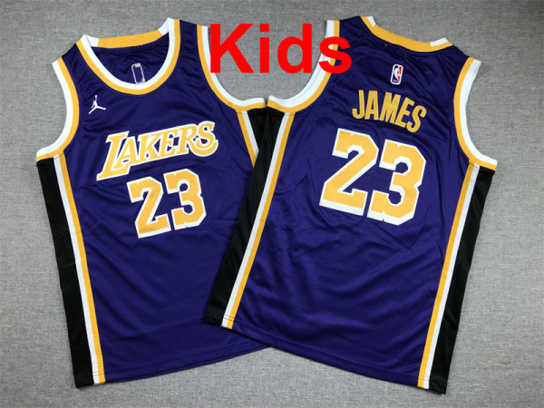 2026  L.A. Lakers Top Quality Hot Pressing Kids NBA Jersey