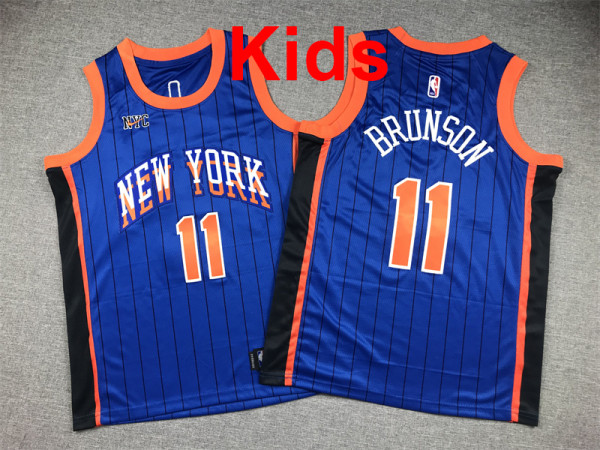 2026  Knicks Top Quality Hot Pressing Kids NBA Jersey