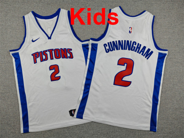 2026  Pistons Top Quality Hot Pressing Kids NBA Jersey