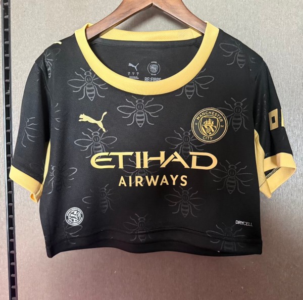 26-27 Man City Away Women Cheerleading Short-sleeved (女)