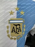 2022 Argentina Home Player Version Retro Soccer Jersey (三星)