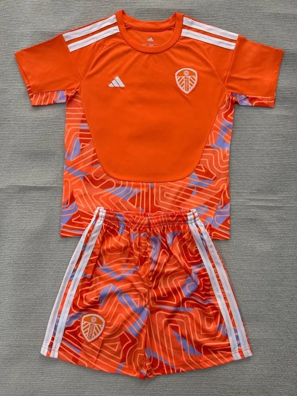 26-27 Leeds United Orange Goalkeeper Kids Soccer Jersey