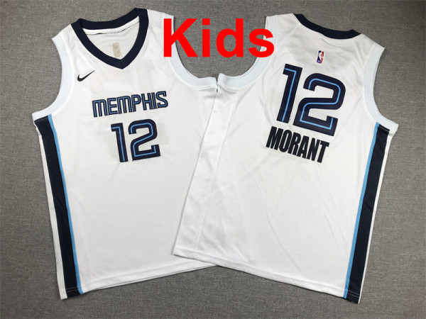 2026 Grizzlies Top Quality Hot Pressing Kids NBA Jersey