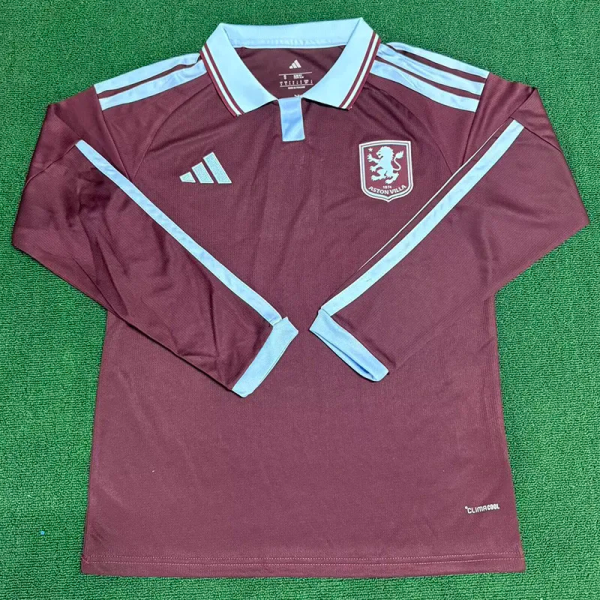 26-27 Aston Villa Home Long Sleeve Fans Soccer Jersey (长袖)