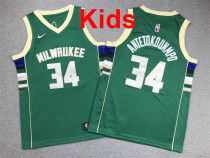 2026  Bucks Top Quality Hot Pressing Kids NBA Jersey