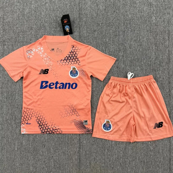 26-27 Porto Pink Goalkeeper Kids Soccer Jersey