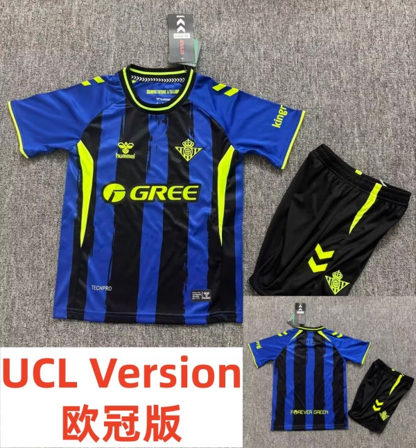 26-27 Real Betis Third UCL Version Kids Soccer Jersey