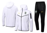 22-23 Brazil White Hoodie Jacket Tracksuit#F392