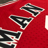 1998 BULLS RODMAN #91 Red Retro Top Quality Hot Pressing NBA Jersey
